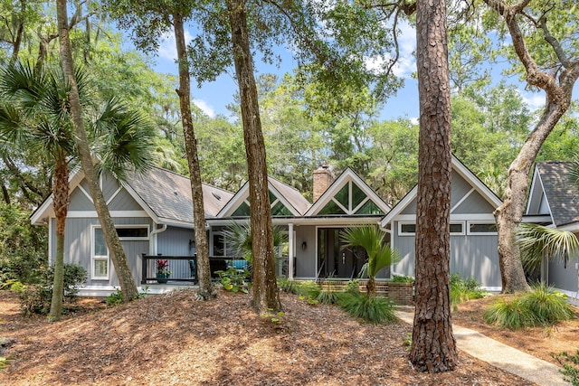 2500 The Bent Twig, Seabrook Island, SC 29455 - view of front of home featuring a porch and a chimney