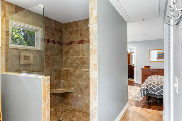 2500 The Bent Twig, Seabrook Island, SC 29455 - bathroom with walk in shower, ensuite bath, tile patterned floors, and baseboards