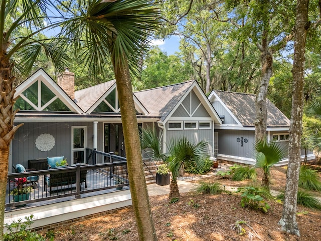 2500 The Bent Twig, Seabrook Island, SC 29455 - view of front facade featuring a chimney and roof with shingles