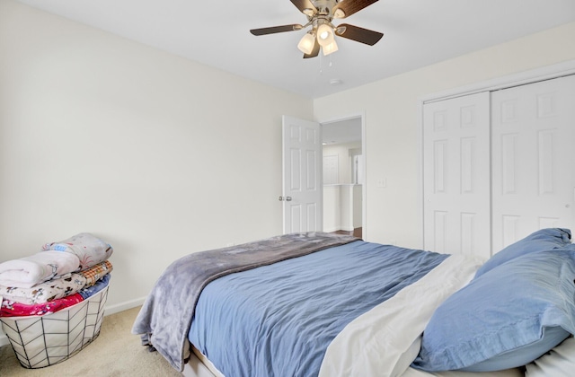 145 Woodbrook Way, Moncks Corner, SC 29461 - carpeted bedroom with baseboards, a ceiling fan, and a closet