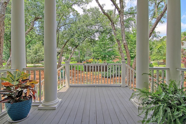 view of wooden deck