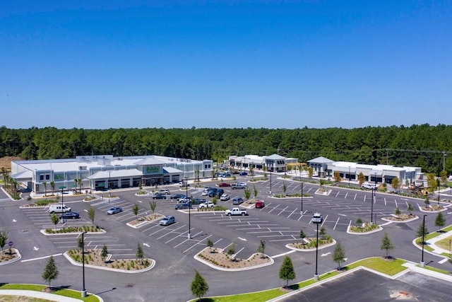 bird's eye view of a heavily wooded area