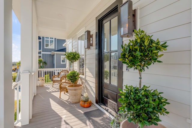 exterior space with a porch