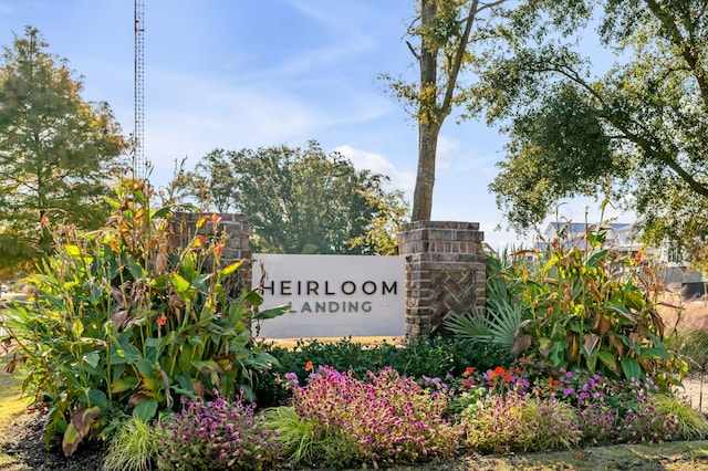 view of community sign