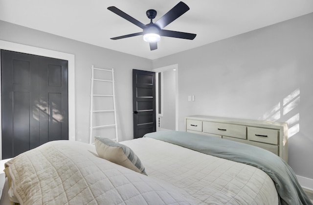 7674 Chippendale Rd, North Charleston, SC 29420 - bedroom with a ceiling fan and baseboards