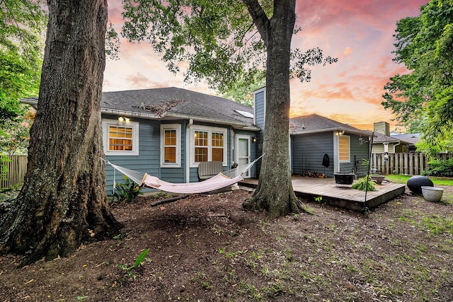 1309 Llewellyn Rd, Mount Pleasant, SC 29464 - rear view of property with a wooden deck