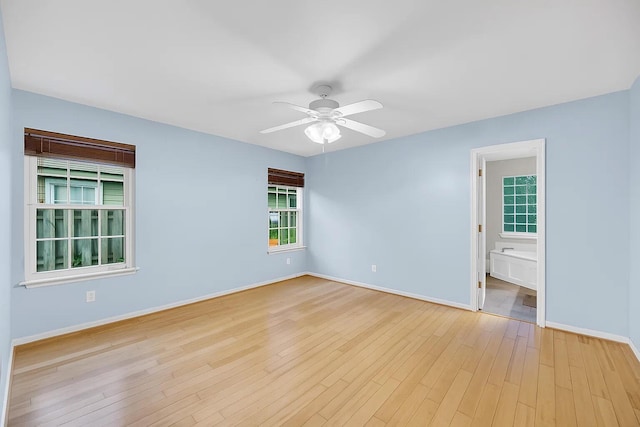 1309 Llewellyn Rd, Mount Pleasant, SC 29464 - unfurnished room with a ceiling fan, baseboards, and wood finished floors