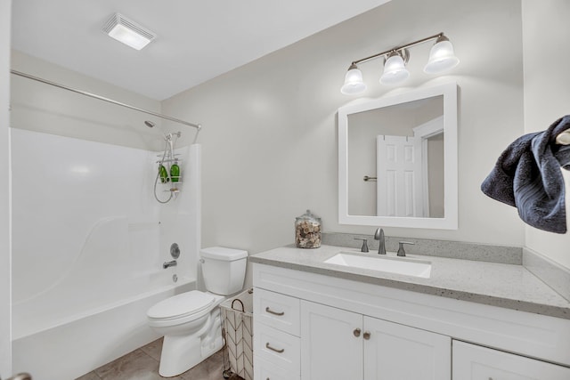1309 Llewellyn Rd, Mount Pleasant, SC 29464 - full bathroom featuring toilet, vanity, bathtub / shower combination, and tile patterned flooring