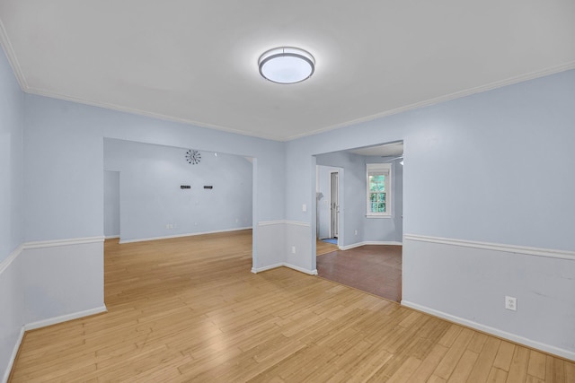 1309 Llewellyn Rd, Mount Pleasant, SC 29464 - empty room featuring light wood-style floors, baseboards, and ornamental molding