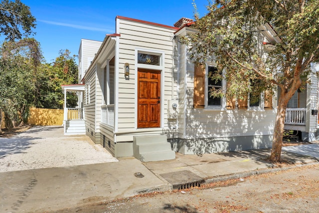 view of front of home