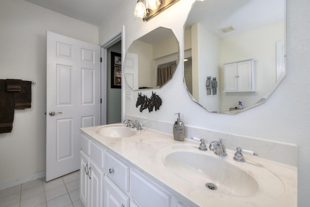 256 Ridge Lake Dr, Manning, SC 29102 - full bathroom featuring tile patterned floors and double vanity