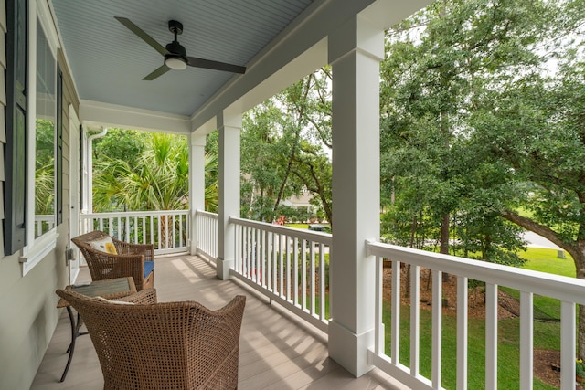 233 Camber Rd, Huger, SC 29450 - porch featuring ceiling fan