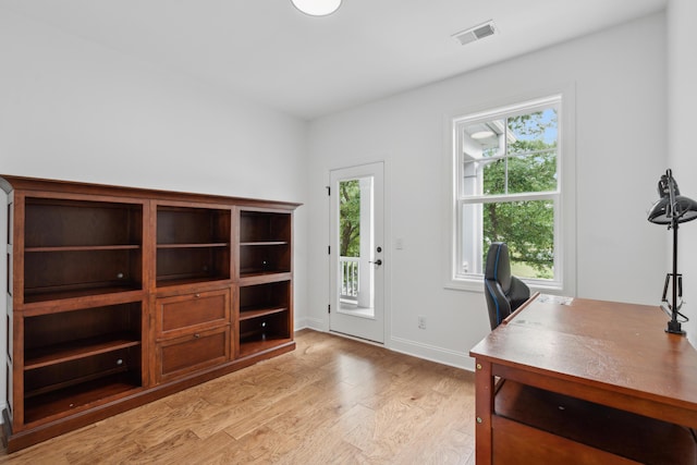 233 Camber Rd, Huger, SC 29450 - office area with light wood-style flooring and healthy amount of natural light