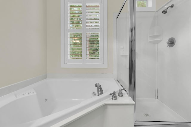 7021 Schooner St, Charleston, SC 29492 - full bathroom featuring a stall shower and a tub with jets