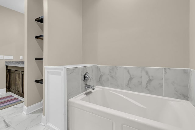 7021 Schooner St, Charleston, SC 29492 - full bathroom featuring a bath and marble finish floors