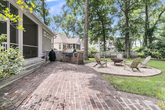 7021 Schooner St, Charleston, SC 29492 - view of patio with a fire pit and area for grilling