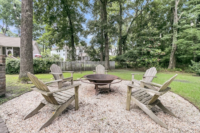 7021 Schooner St, Charleston, SC 29492 - view of patio / terrace featuring an outdoor fire pit