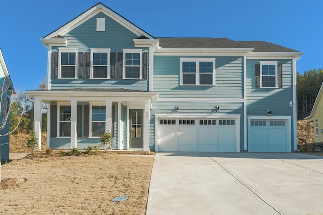 2027 Riverbend Dr, James Island, SC 29412 - view of front of property featuring driveway, an attached garage, a porch, and roof with shingles