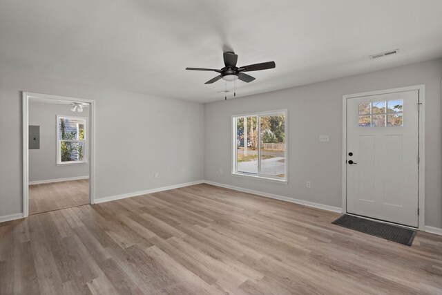 3113 Matipan Ave, North Charleston, SC 29405 - entryway with a ceiling fan, healthy amount of natural light, and light wood-style flooring