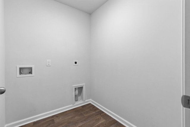 407 Spruce Ivy St, Moncks Corner, SC 29461 - washroom with washer hookup, electric dryer hookup, dark wood-style floors, and baseboards