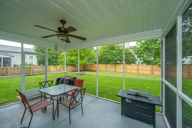 468 Maple Oak Ln, Charleston, SC 29414 - sunroom / solarium with outdoor dining area and ceiling fan