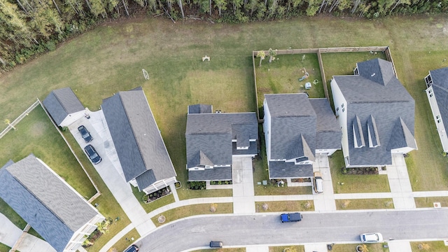 bird's eye view with a residential view