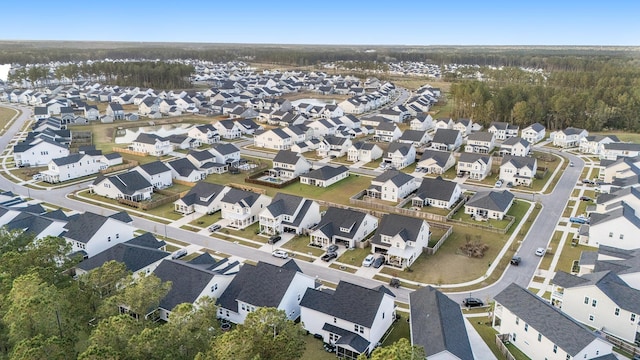 aerial view with a residential view