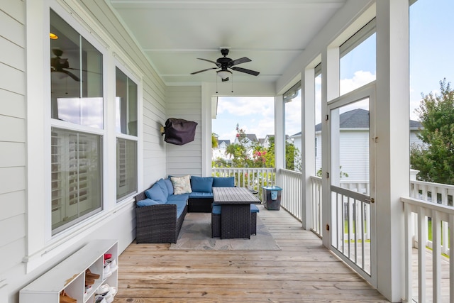 1722 Trewin Ct, Charleston, SC 29492 - wooden terrace with an outdoor living space and ceiling fan