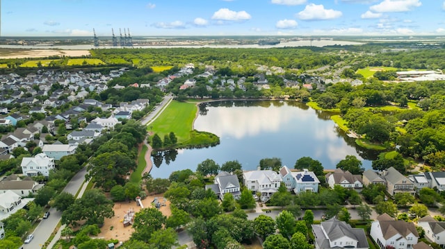 1722 Trewin Ct, Charleston, SC 29492 - aerial perspective of suburban area with a large body of water