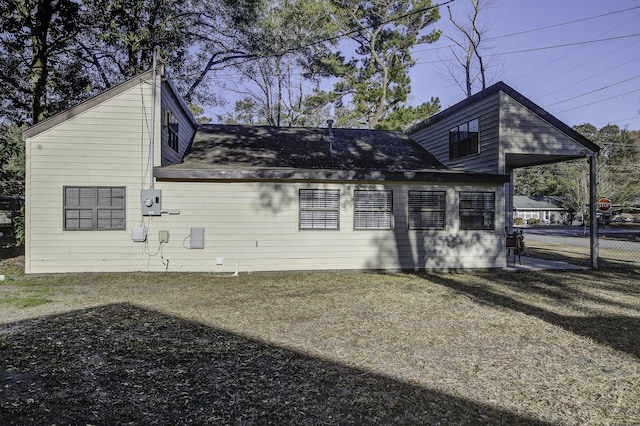 view of back of property