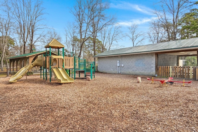 view of jungle gym