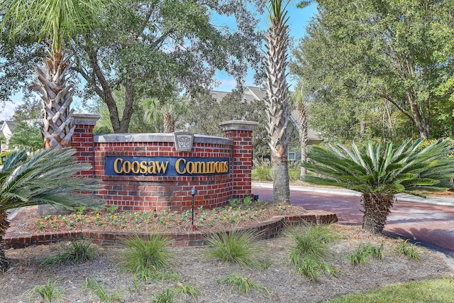 view of community sign