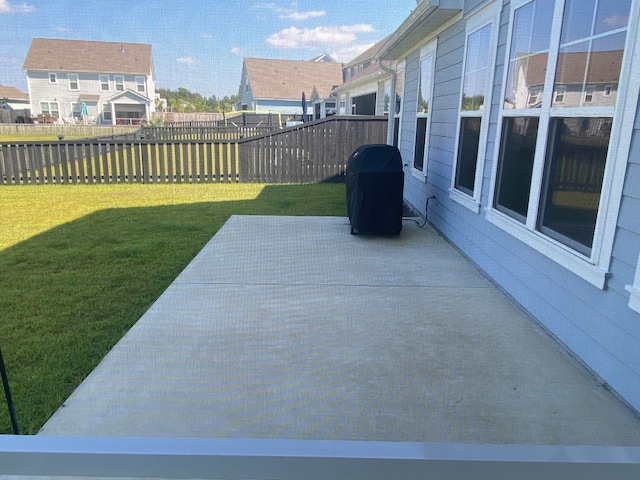 view of patio with area for grilling