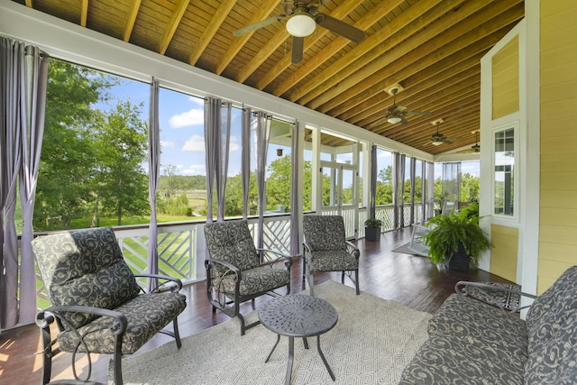 1193 River Rd, Johns Island, SC 29455 - sunroom / solarium featuring ceiling fan