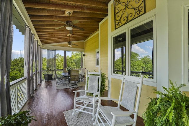 1193 River Rd, Johns Island, SC 29455 - sunroom / solarium with a ceiling fan and outdoor dining area