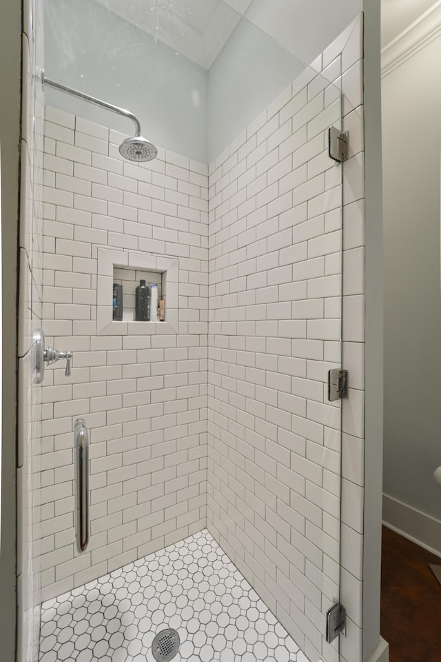 1193 River Rd, Johns Island, SC 29455 - full bath featuring a stall shower and ornamental molding