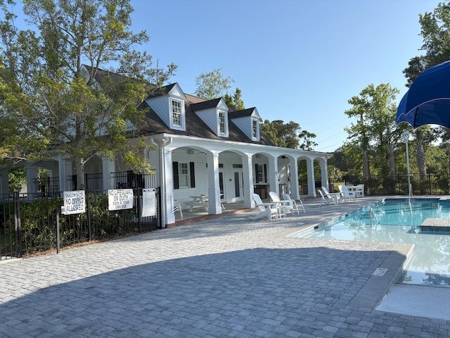 pool with fence