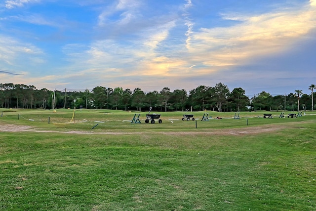 view of community with a lawn