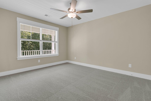 1304 Lieben Rd, Mount Pleasant, SC 29466 - spare room featuring carpet floors, baseboards, and ceiling fan