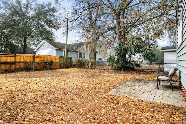 view of yard with a patio