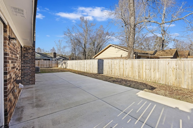 view of patio featuring central AC