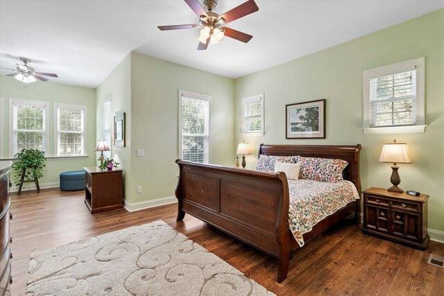 1119 Bruton Blvd, Moncks Corner, SC 29461 - bedroom featuring baseboards, wood finished floors, and a ceiling fan