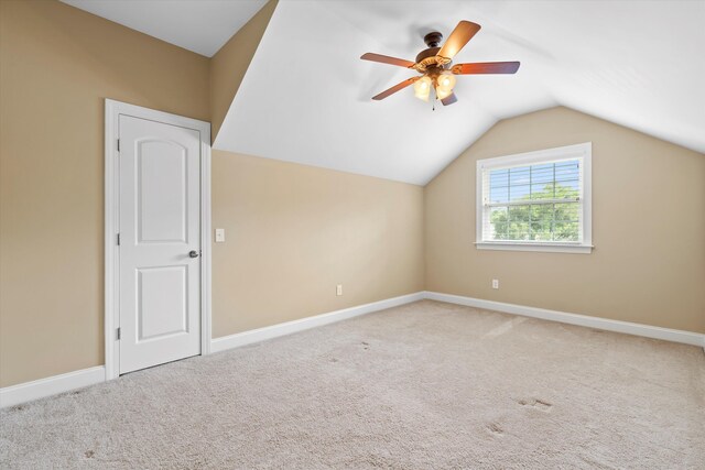 1119 Bruton Blvd, Moncks Corner, SC 29461 - bonus room with carpet, baseboards, ceiling fan, and vaulted ceiling