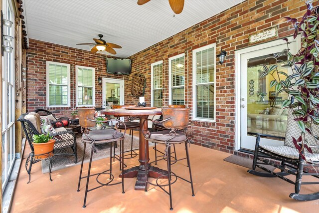 1119 Bruton Blvd, Moncks Corner, SC 29461 - view of patio / terrace featuring a ceiling fan and outdoor dining space