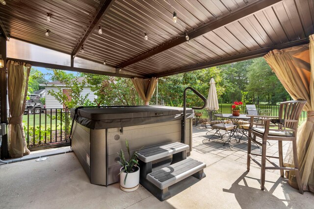 1119 Bruton Blvd, Moncks Corner, SC 29461 - view of patio with a hot tub and outdoor dining space