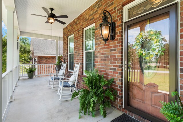 1119 Bruton Blvd, Moncks Corner, SC 29461 - covered porch featuring a ceiling fan