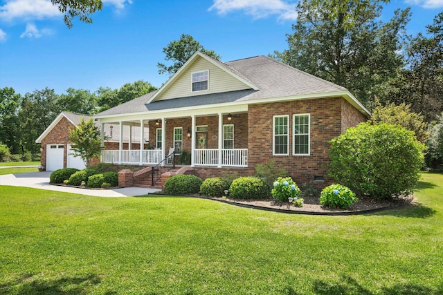 1119 Bruton Blvd, Moncks Corner, SC 29461 - view of front of property featuring brick siding, a porch, and a front lawn