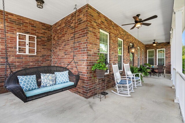 1119 Bruton Blvd, Moncks Corner, SC 29461 - porch with a ceiling fan