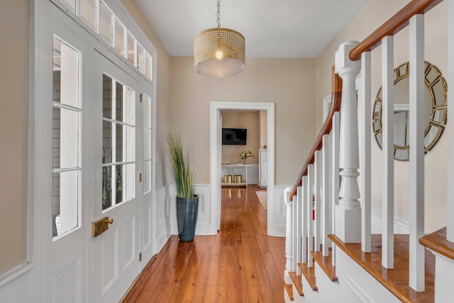 entryway featuring light hardwood / wood-style flooring