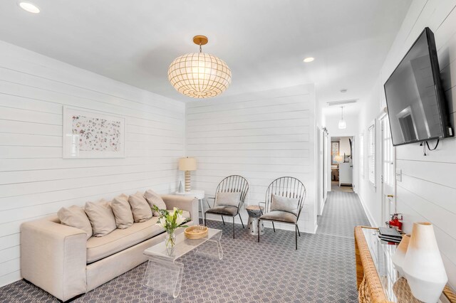 view of carpeted living room